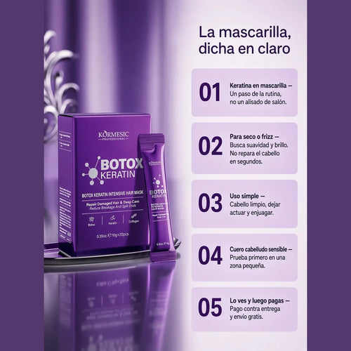 La mascarilla, dicha en claro. Suavidad, no un arreglo en segundos.