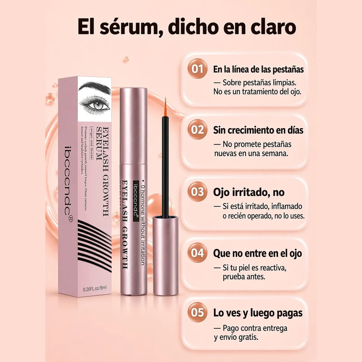 El sérum, dicho en claro. Sin crecimiento prometido en días.